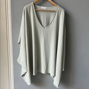 First Love Sage Green V-Neck Top
